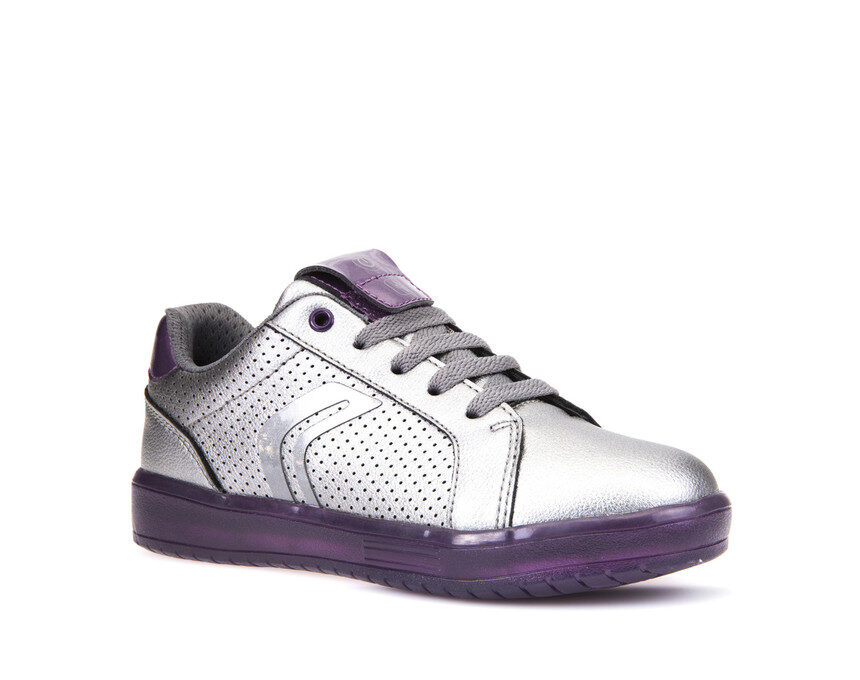 Sneakers geox j kommodor girl ασημί για κορίτσι - Geox