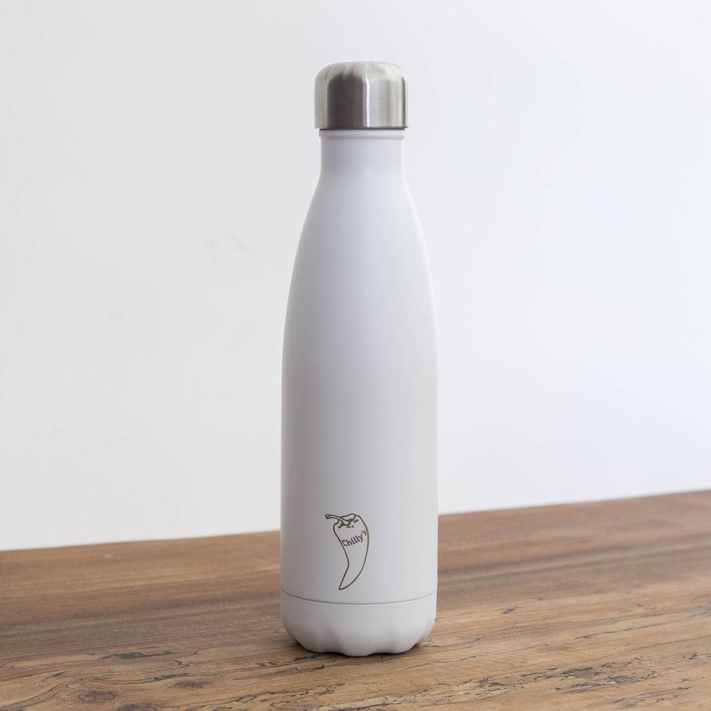 θερμοσ chillys matt white 500ml - chilly’s