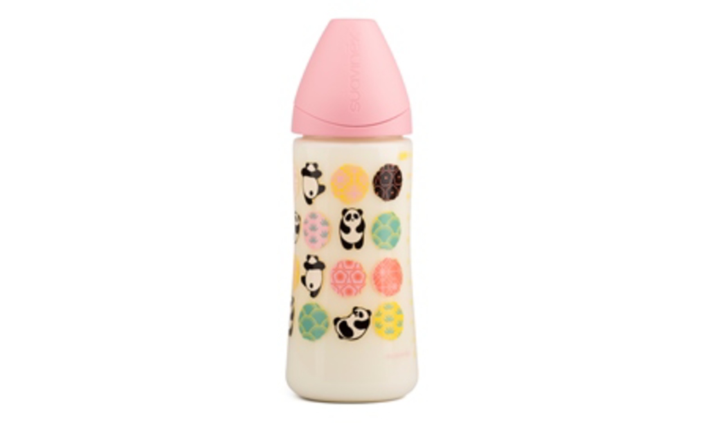 μπιμπeρο πλαστiko 360 ml s2l pink panda - Suavinex