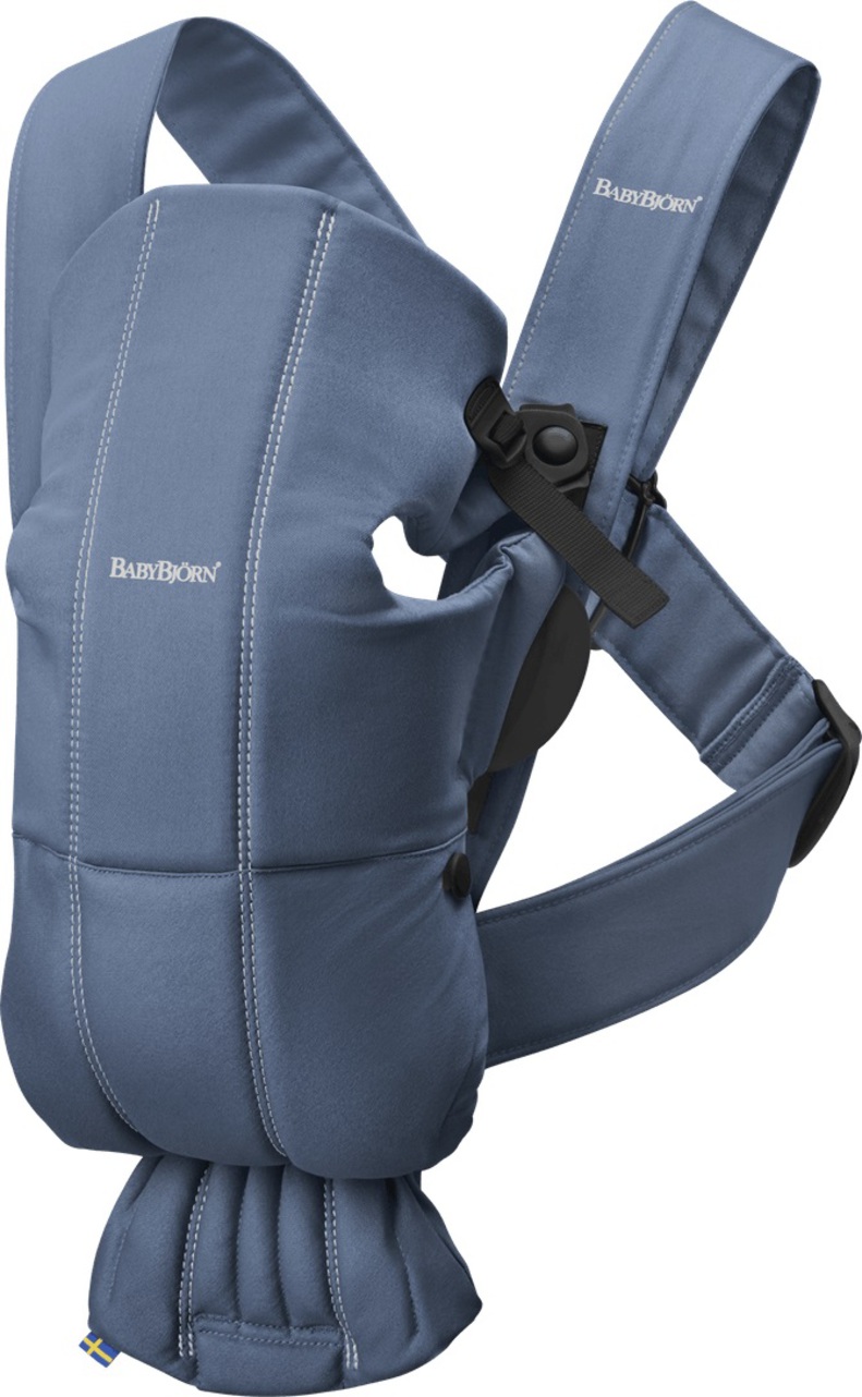 μαρσιποσ babybjorn carrier mini vintage indigo cotton - Baby Bjorn