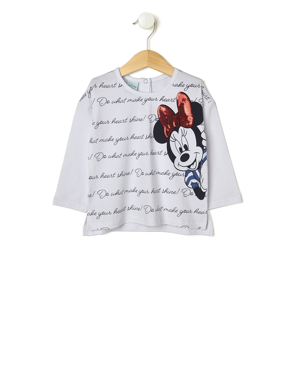 μπλούζα μακρυμάνικη jersey με στάμπα minnie για κορίτσι - Prénatal