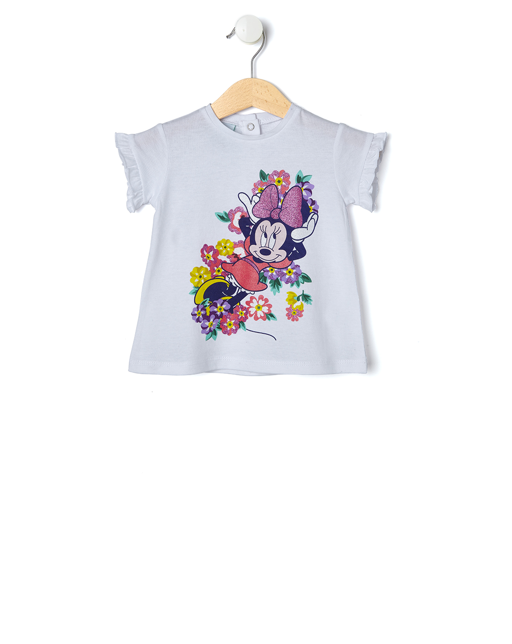 T-shirt λευκο minnie με λουλουδακια - Prénatal