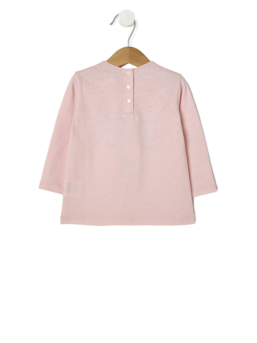 μπλούζα μακρυμάνικη ροζ για κορίτσι - Prénatal