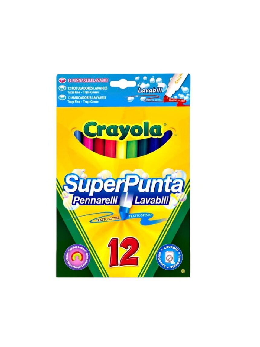 12 μαρκαδοροι με χονδρη μυτη - Crayola