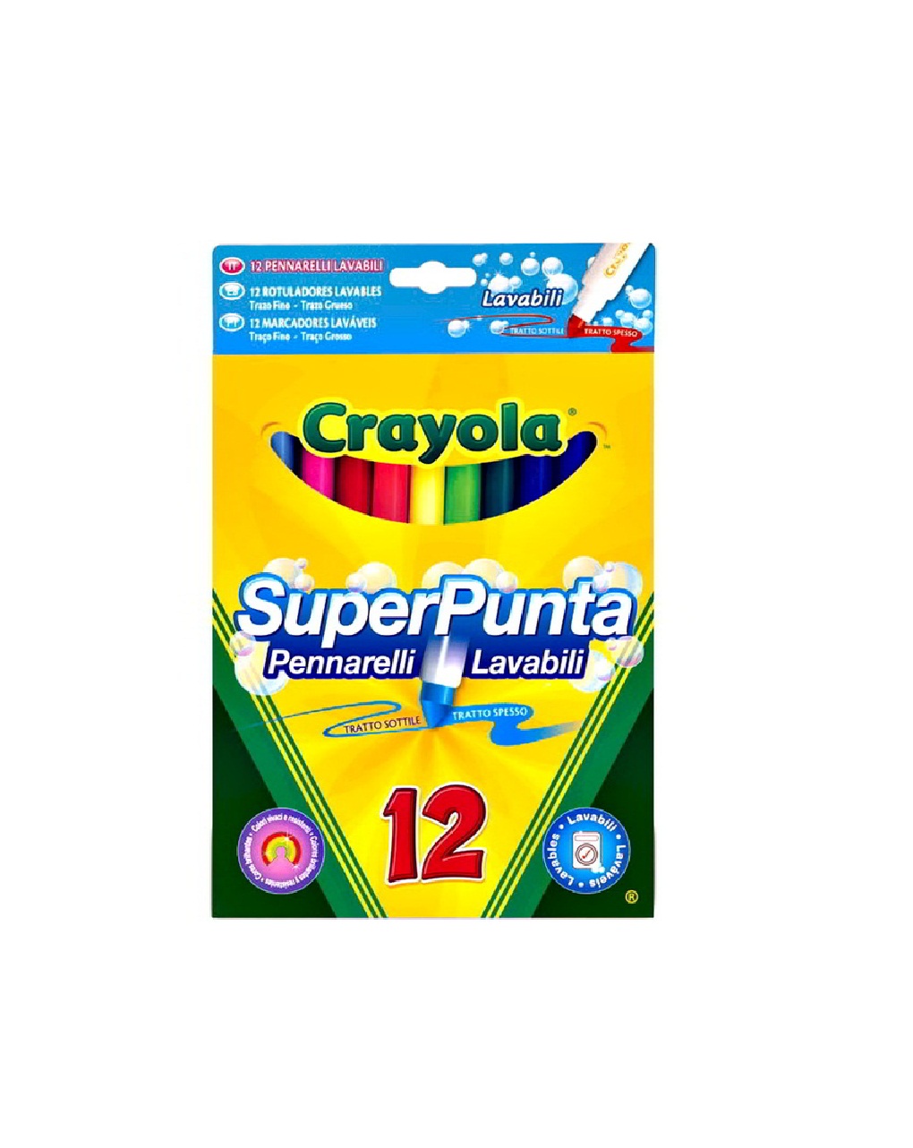 12 μαρκαδοροι με χονδρη μυτη - Crayola