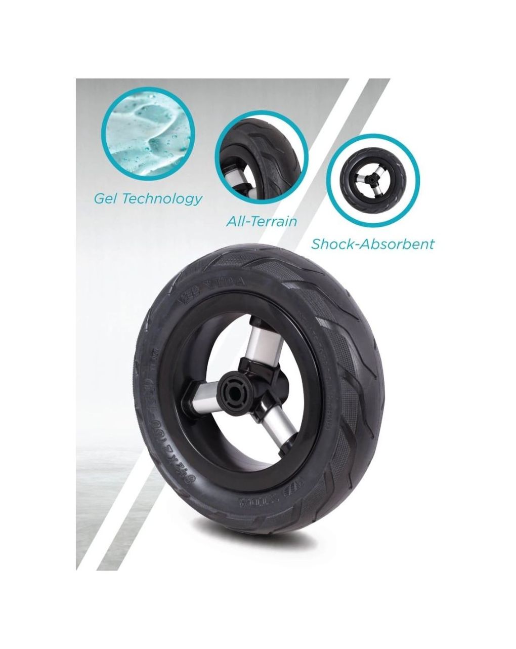 Qplay rito rubber gel wheels τρίκυκλο ποδήλατο πετρόλ 01-1212040-03 - QPLAY