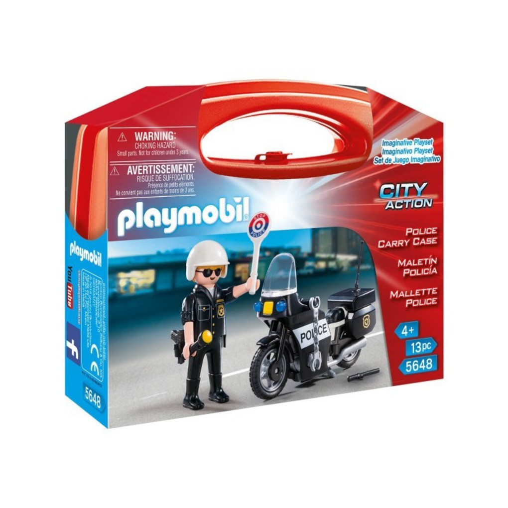 Playmobil βαλιτσάκι αστυνόμος με μοτοσικλέτα - Playmobil