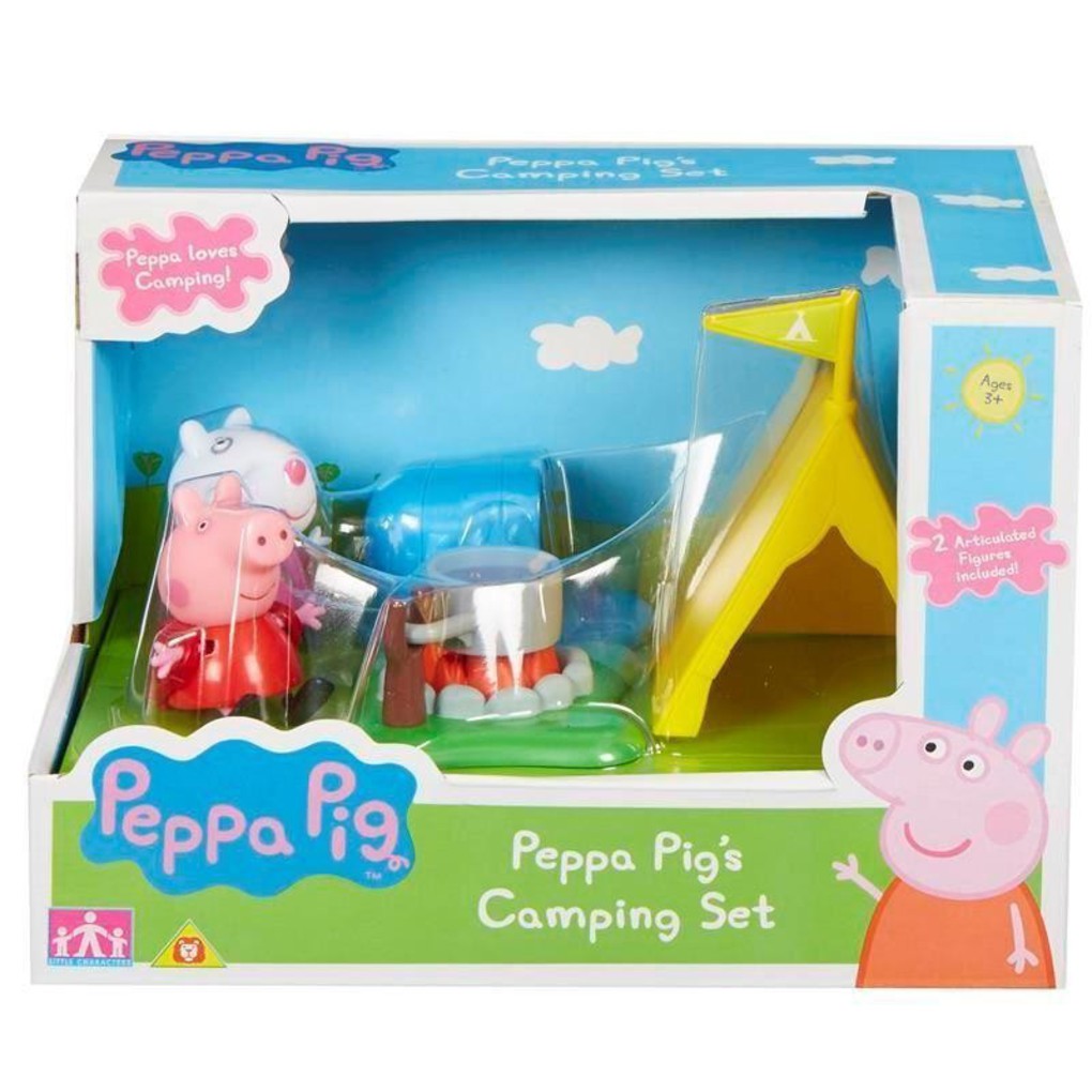 Peppa pig σετ καμπινγκ με 2 φιγουρεσ