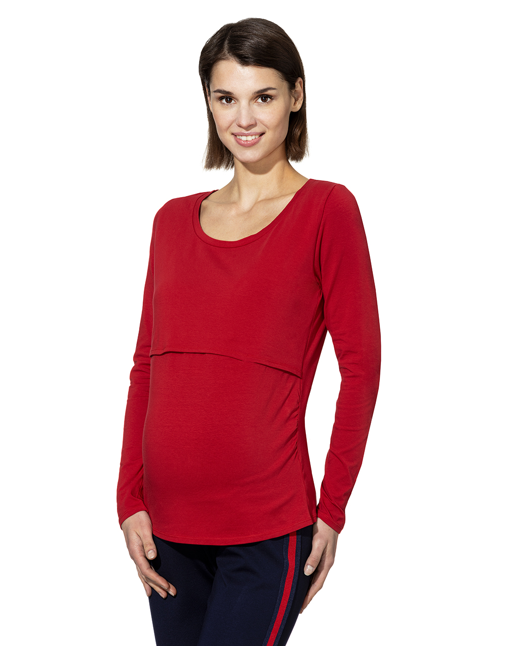 γυναικεία μπλούζα εγκυμοσύνης/θηλασμού κόκκινη - Prénatal