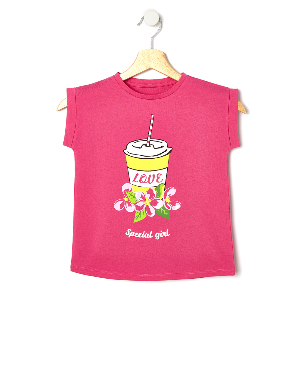 T-shirt jersey με στάμπα αναψυκτικό για κορίτσι - Prénatal
