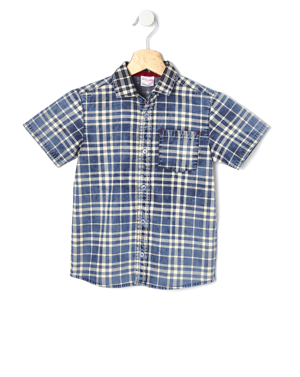 πουκάμισο chambray κοντομάνικο για αγόρι - Prénatal