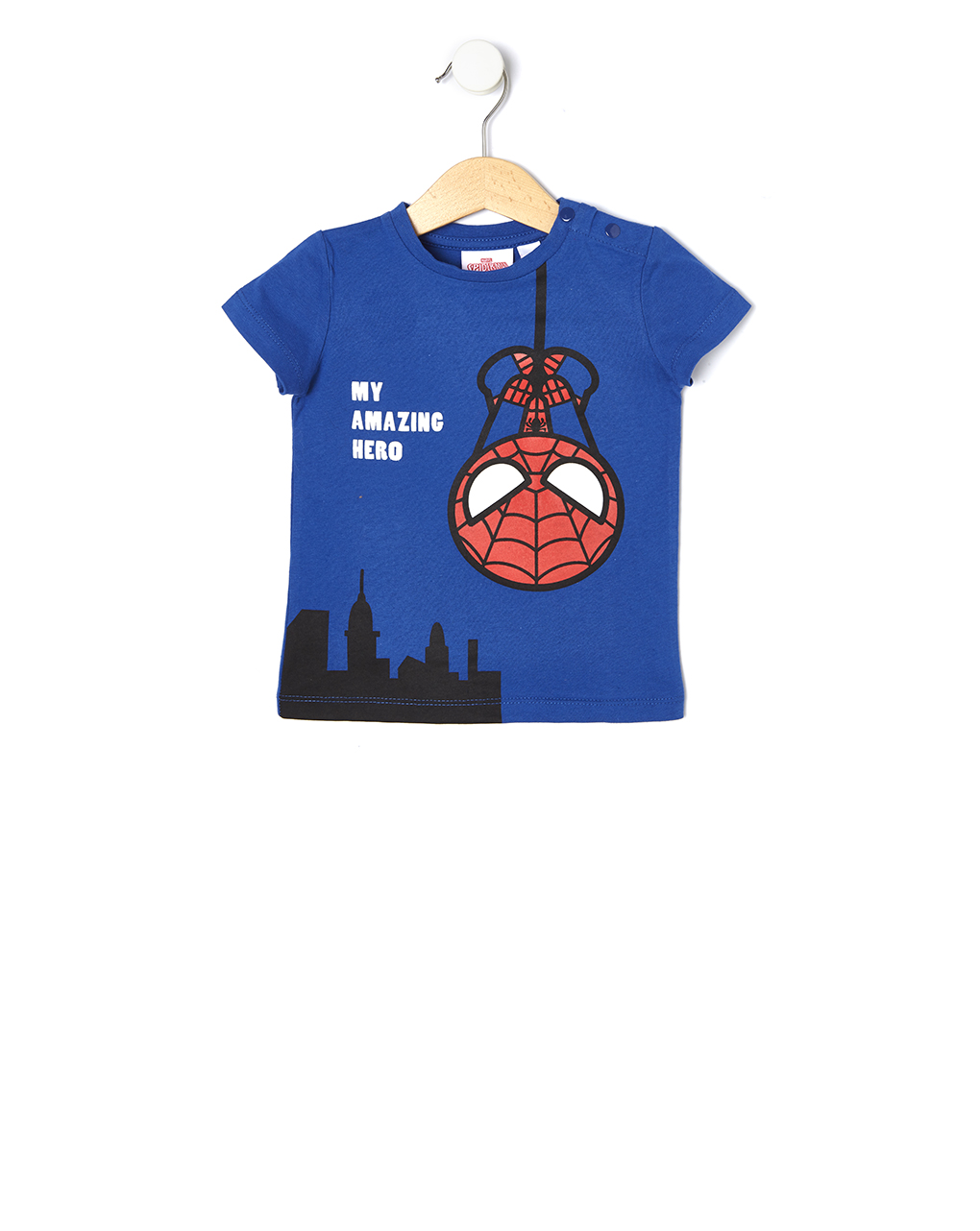 T-shirt μπλε με τον spiderman για αγόρι - Prénatal