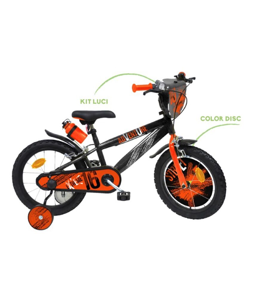 Sun &amp; sport ποδήλατο 16″ adventure πορτοκαλί-μαύρο - Sun&amp;Sport