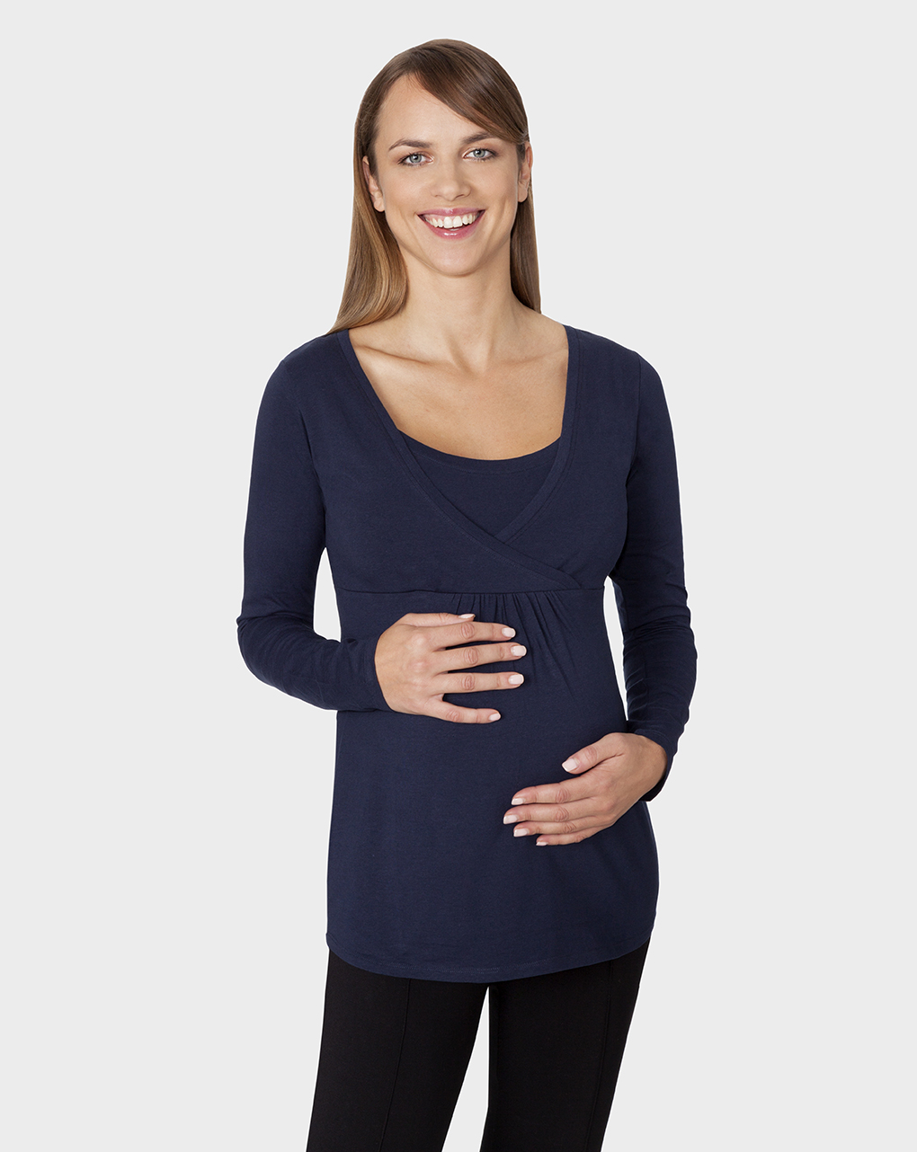 γυναικεία μπλούζα εγκυμοσύνης/θηλασμού σκούρο μπλε - Prénatal