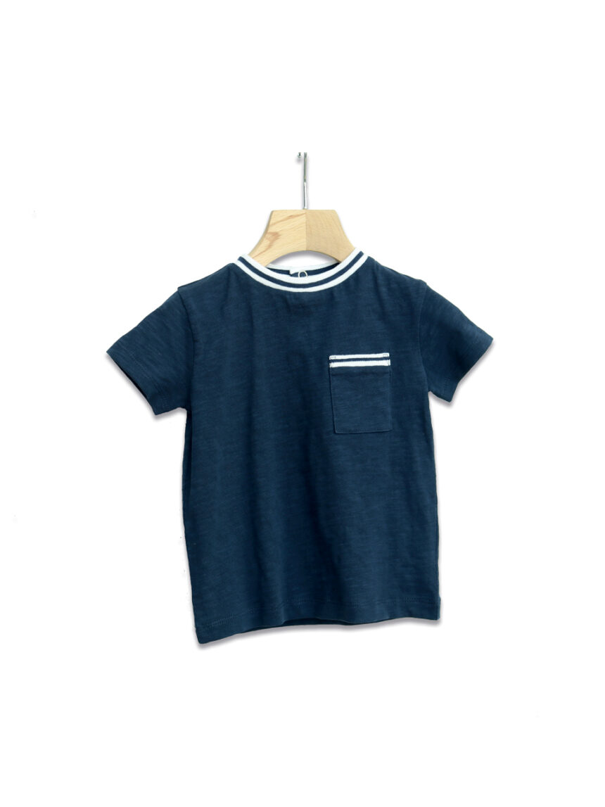 T-shirt μπλε με τσέπη για αγόρι - Prénatal