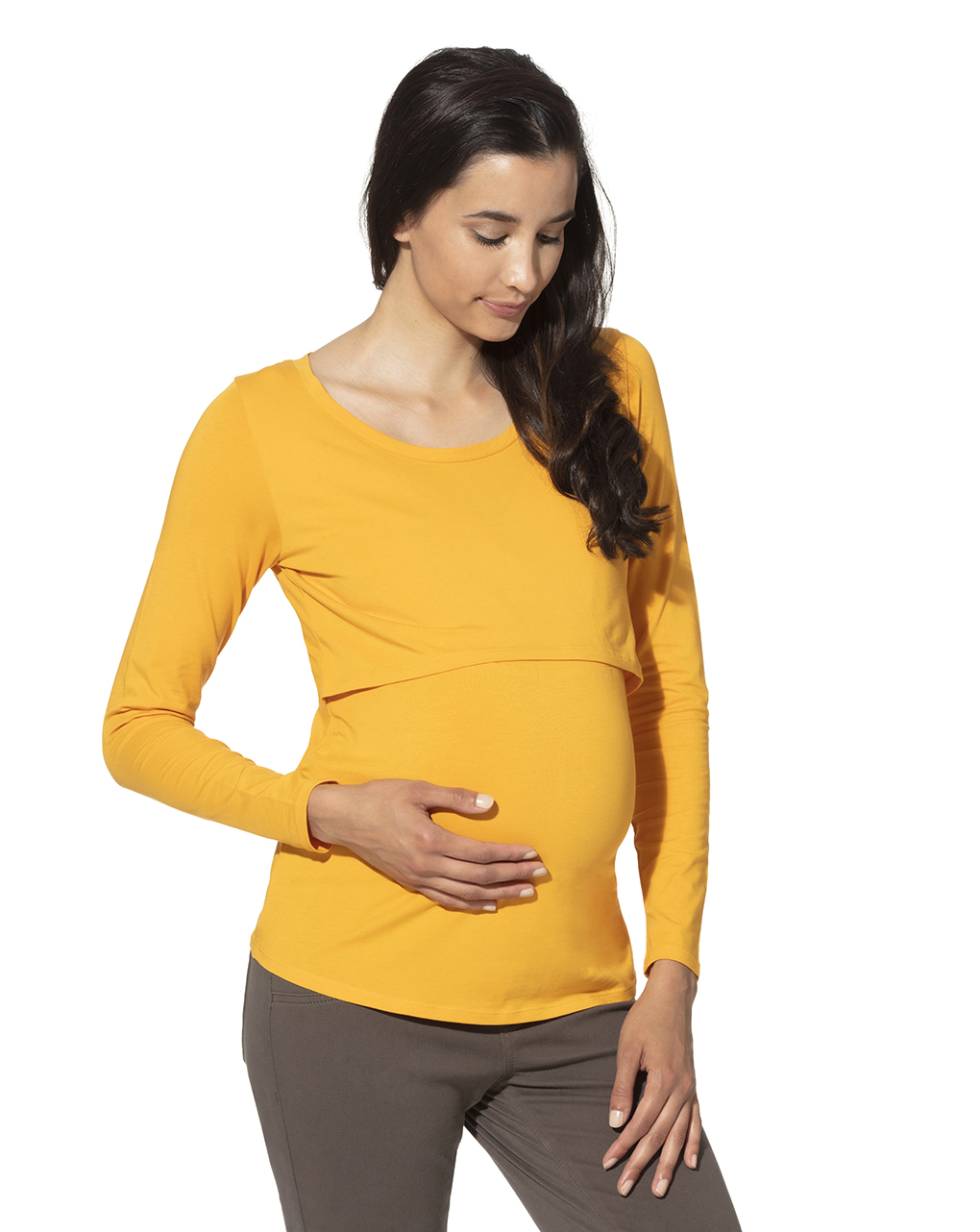γυναικείο t-shirt θηλασμού κίτρινο - Prénatal