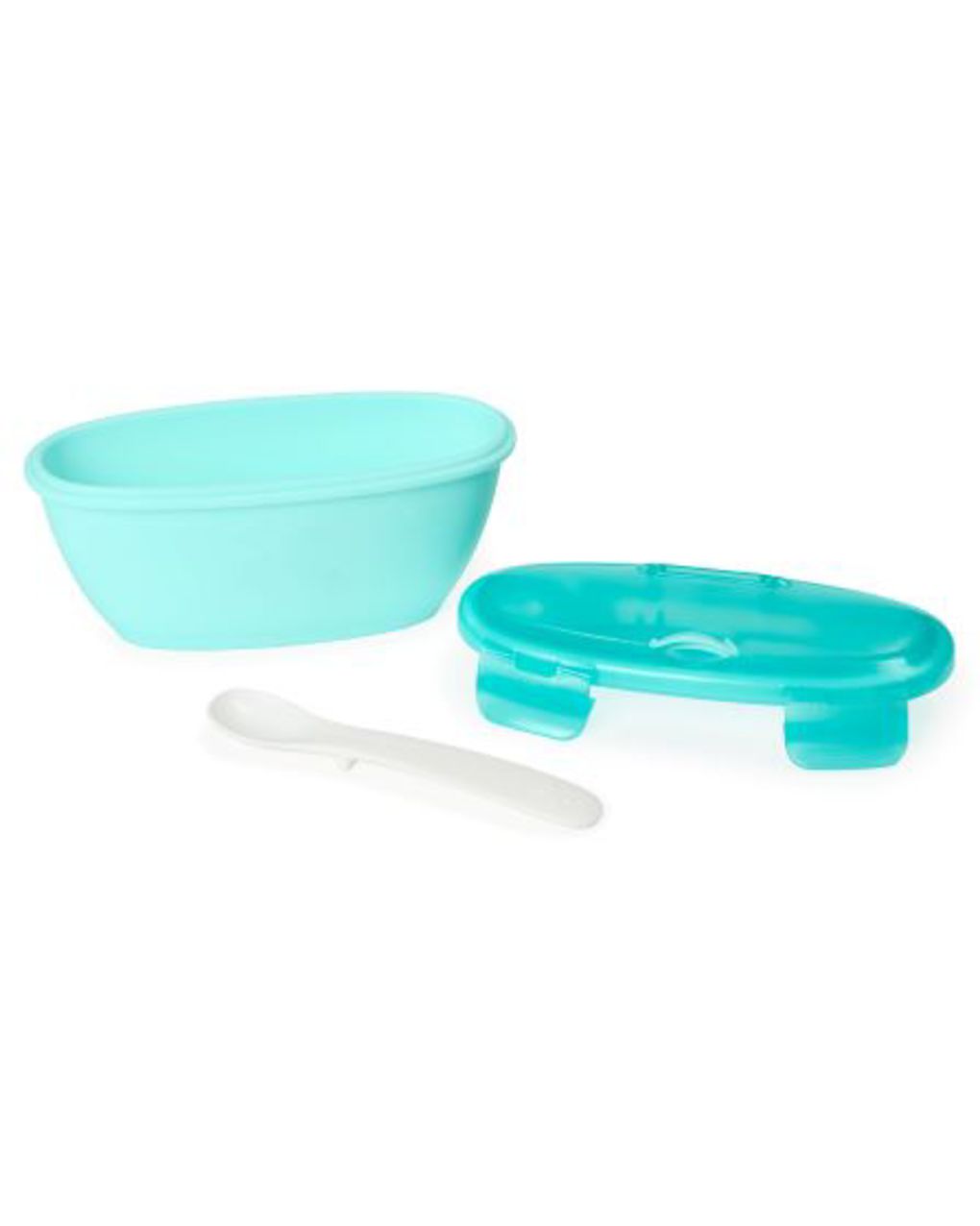 Easy-serve travel bowl & spoon-grey/soft - SKIP HOP