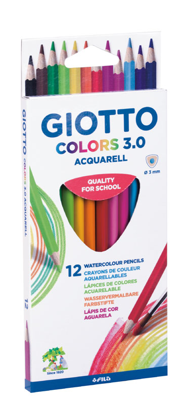 Giotto ξυλομπογιές ακουαρέλας giotto colors 3.0 12τεμ 000277100 - Giotto