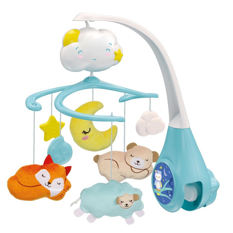 Baby clementoni βρεφικό περιστρεφόμενο skydreams - sweet cloud cot mobile 1000-17279