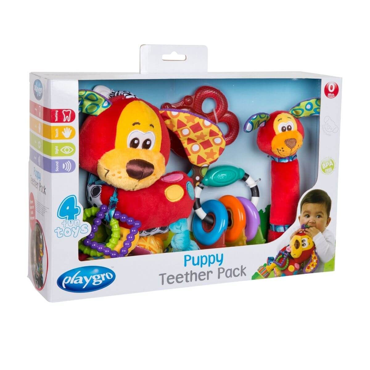 Playgro puppy teether gift pack-σετ δώρου