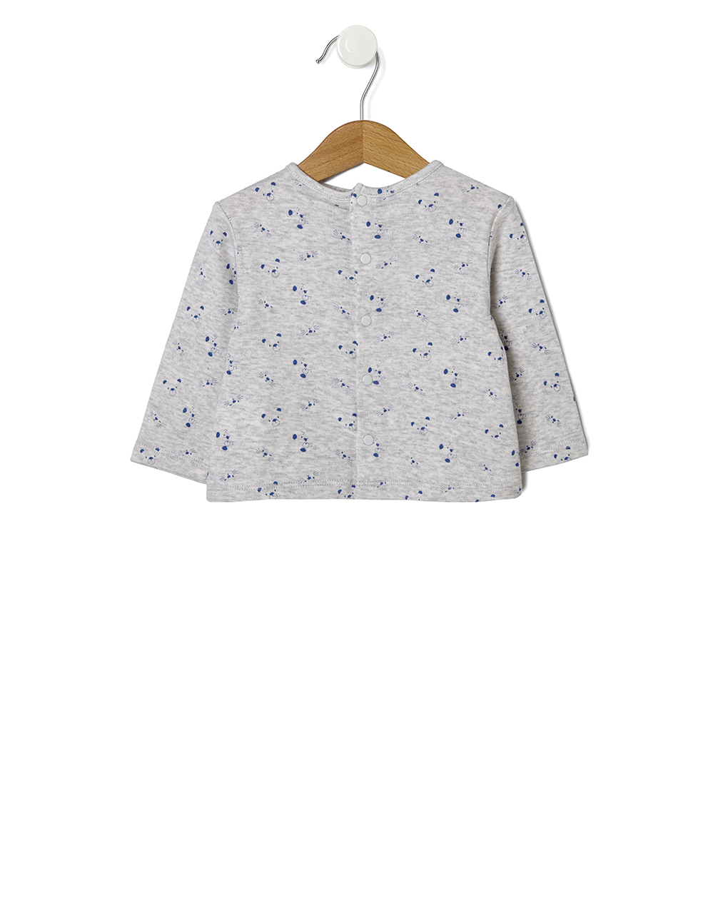 βρεφική μπλούζα γκρι με αρκουδάκια για αγόρι - Prénatal