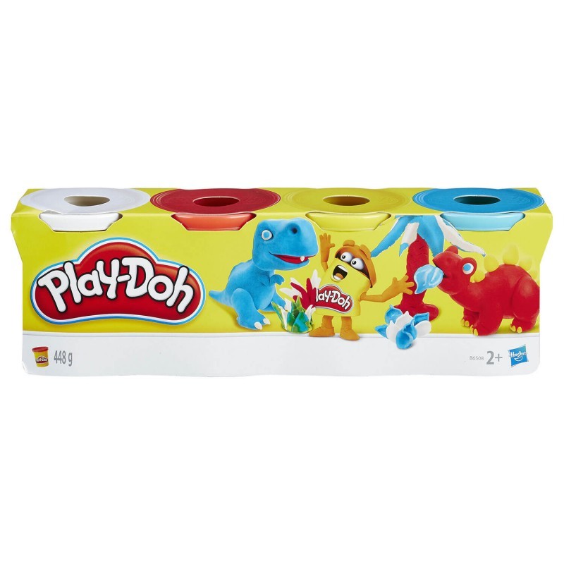 Play-doh classic color 4 βαζάκια - 3 σχέδια b5517