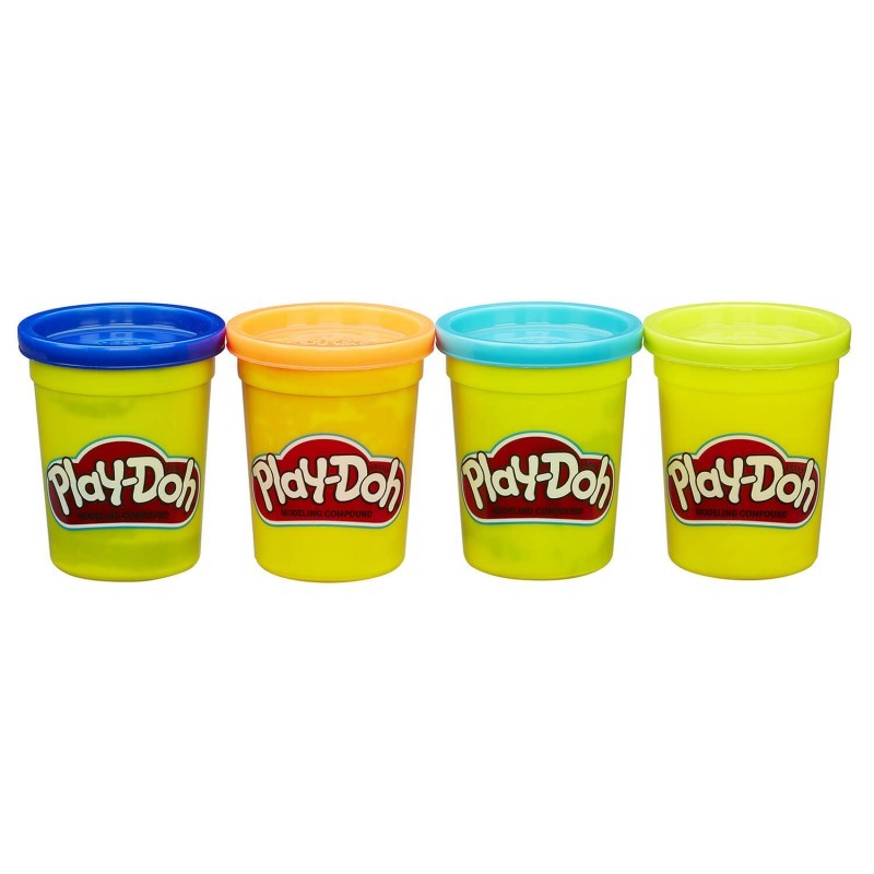 Play-doh classic color 4 βαζάκια - 3 σχέδια b5517 - Play-Doh