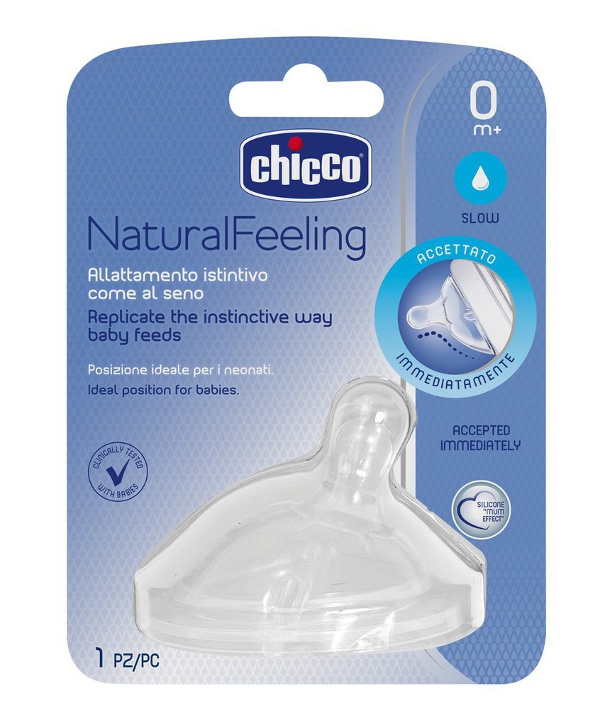 Chicco θηλή σιλικόνης natural feeling 0m+ κανονική ροή - Chicco