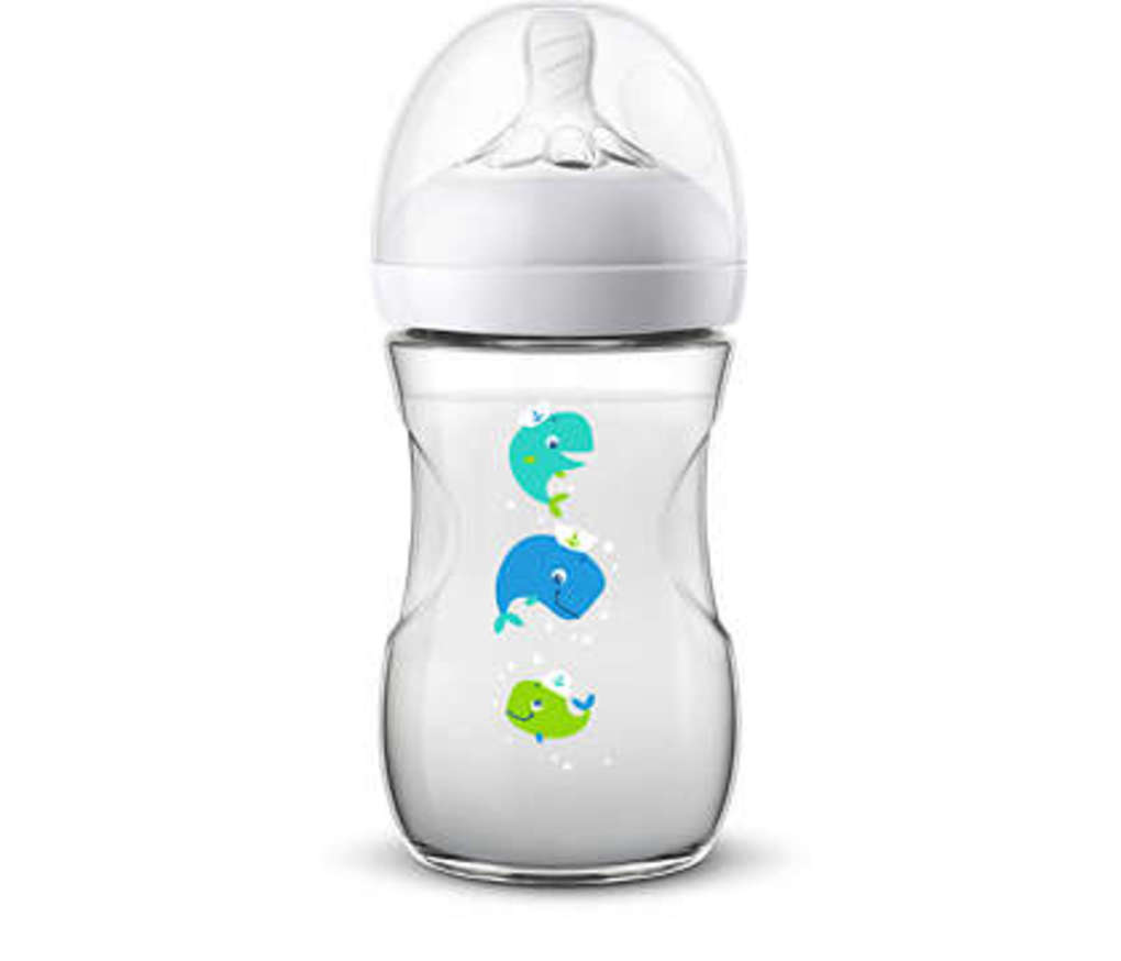 Philips-avent πλαστικό μπιμπερό natural 260ml 1μ+ whale - Philips Avent