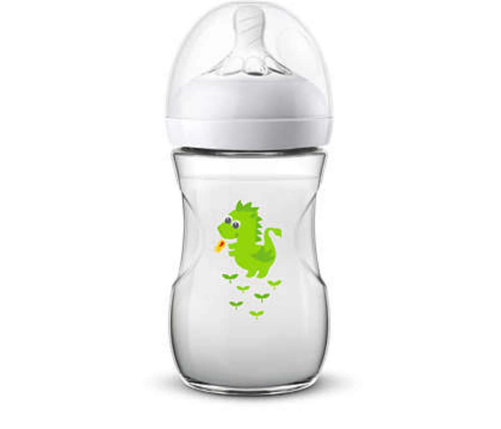 Philips-avent πλαστικό μπιμπερό natural 260ml 1μ+ dragon