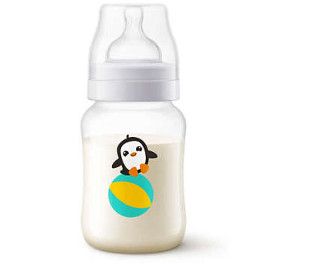 Philips-avent πλαστικό μπιμπερό anti-colic 260 ml 1μ+ penguin