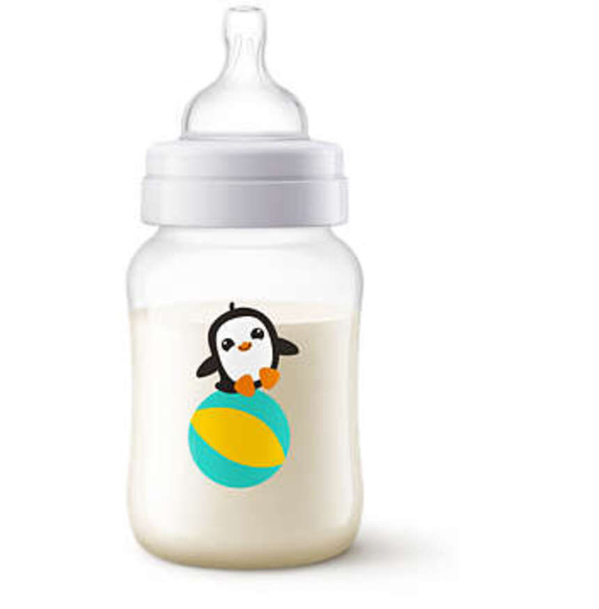 Philips-avent πλαστικό μπιμπερό anti-colic 260 ml 1μ+ penguin - Philips Avent