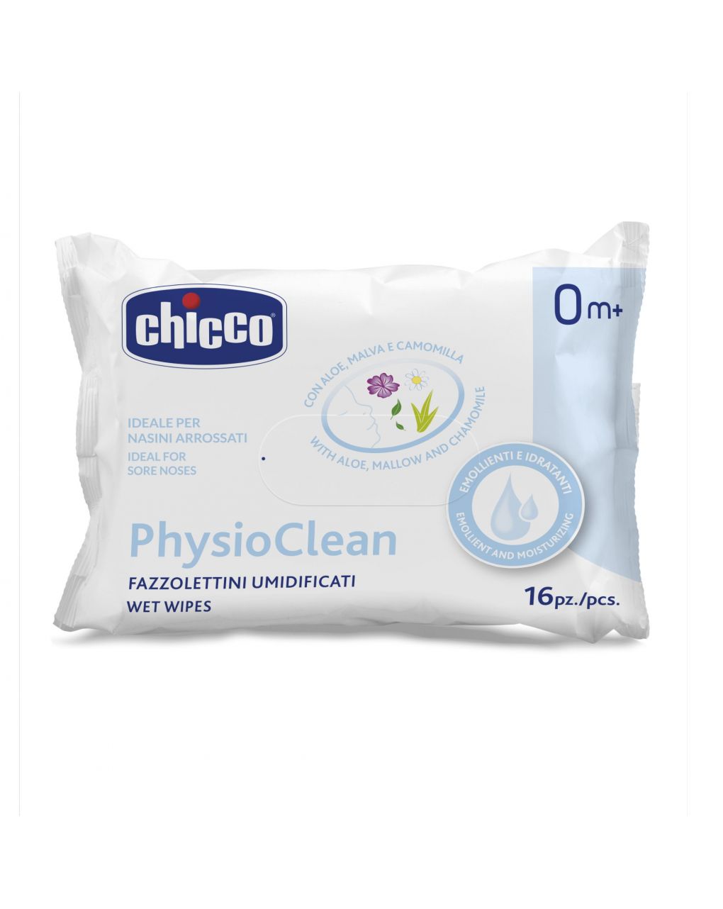 υγρά μαντιλάκια για την μύτη physioclean 16 τεμ. - Chicco