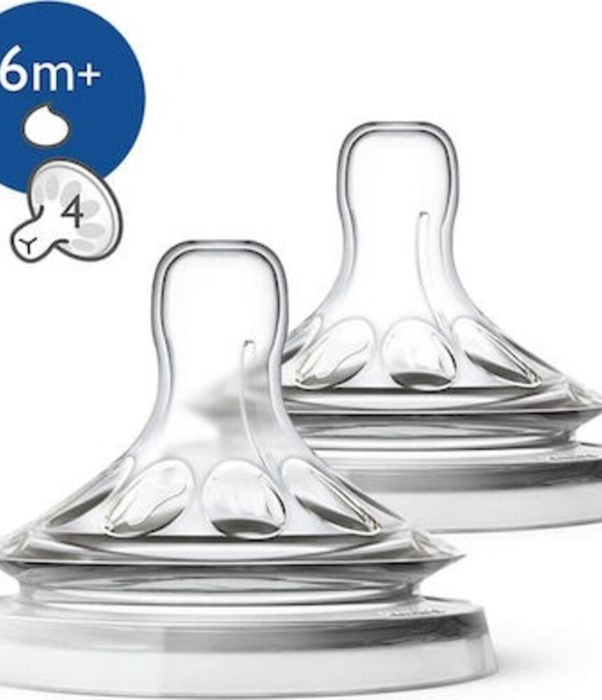 Philips-avent θηλή natural για παχύρευστες τροφές 6μ+ 2τεμ. - Philips Avent