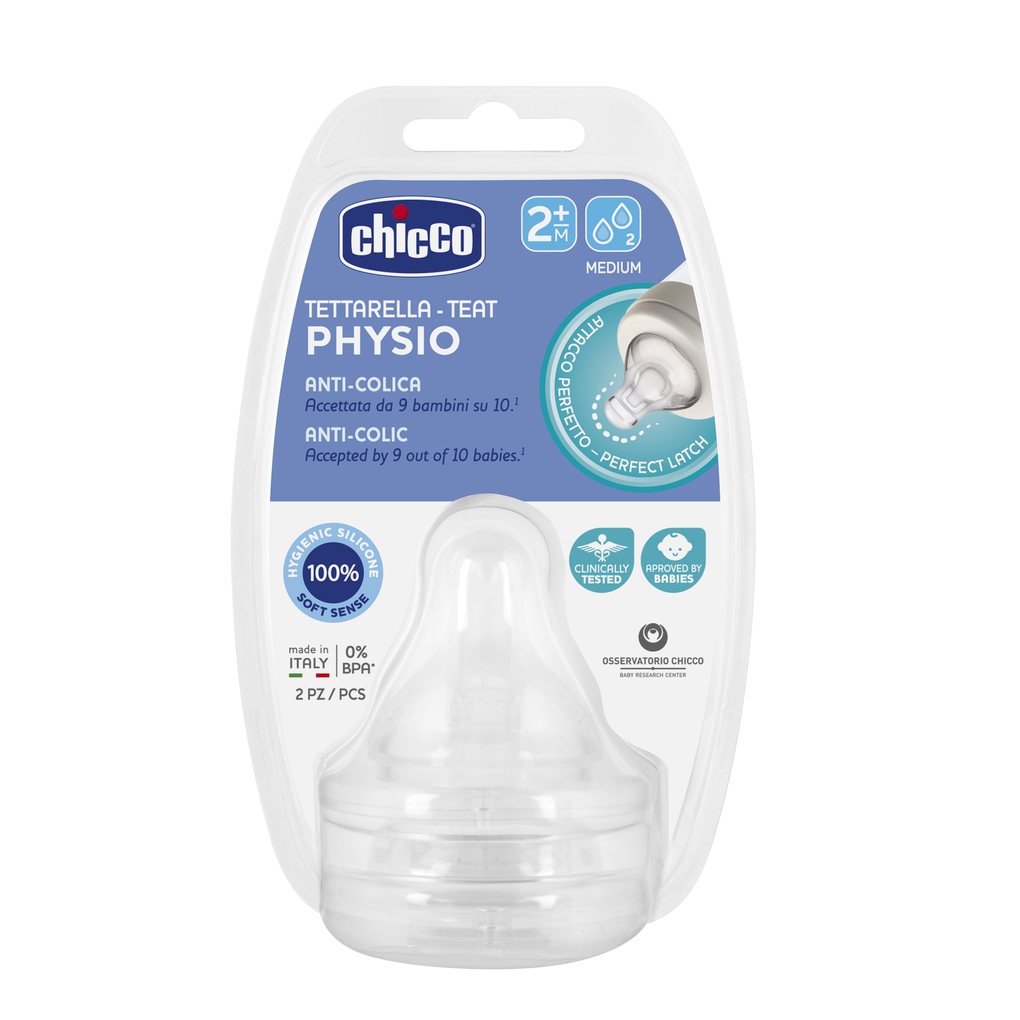 θηλή σιλικόνης p5 2μ+ μέτρια ροή - 2 τεμ. - Chicco