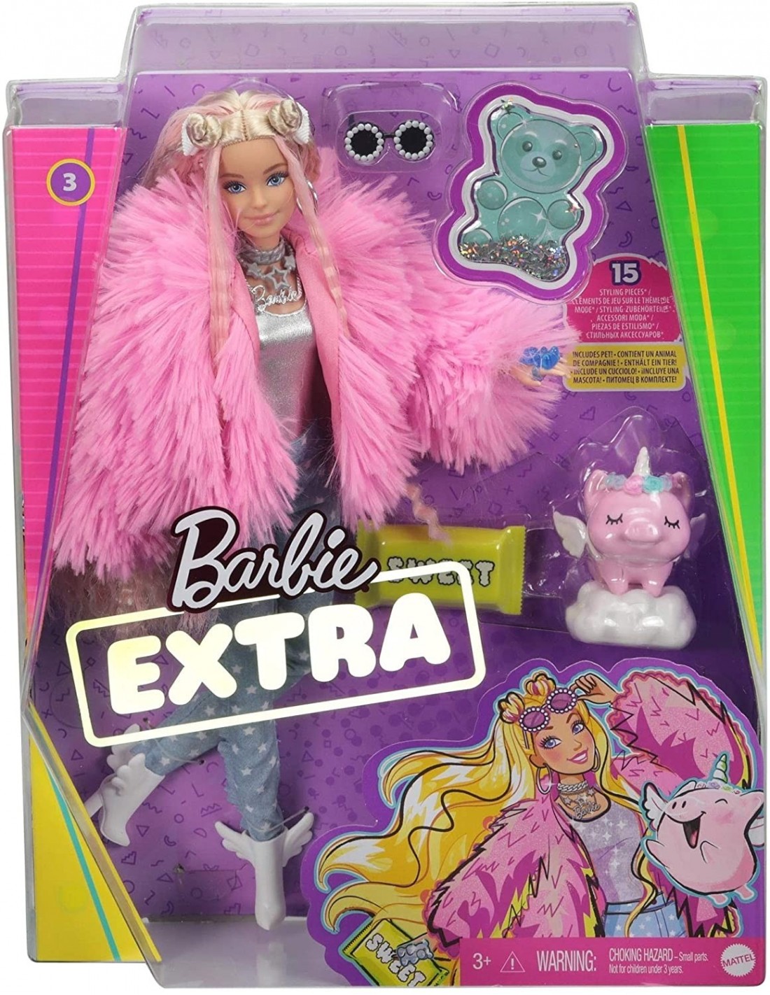 Barbie extra-fluffy pink jacket grn28