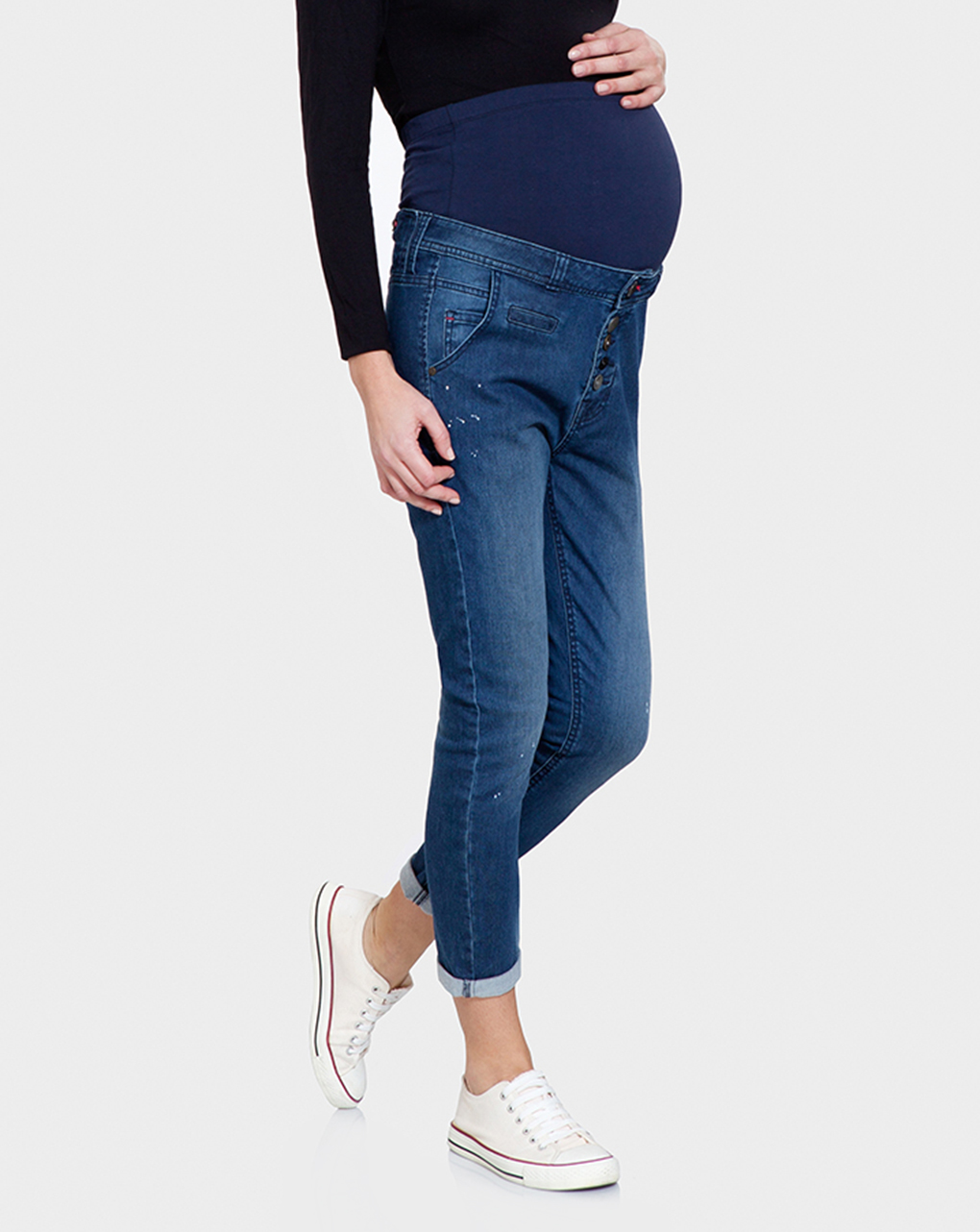 γυναικείο παντελόνι εγκυμοσύνης denim μπλε σκούρο - Prénatal