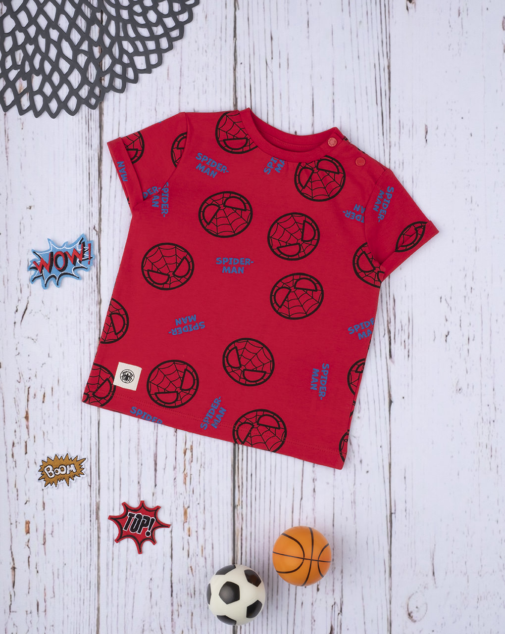 βρεφικό t-shirt κόκκινο με τον spiderman για αγόρι