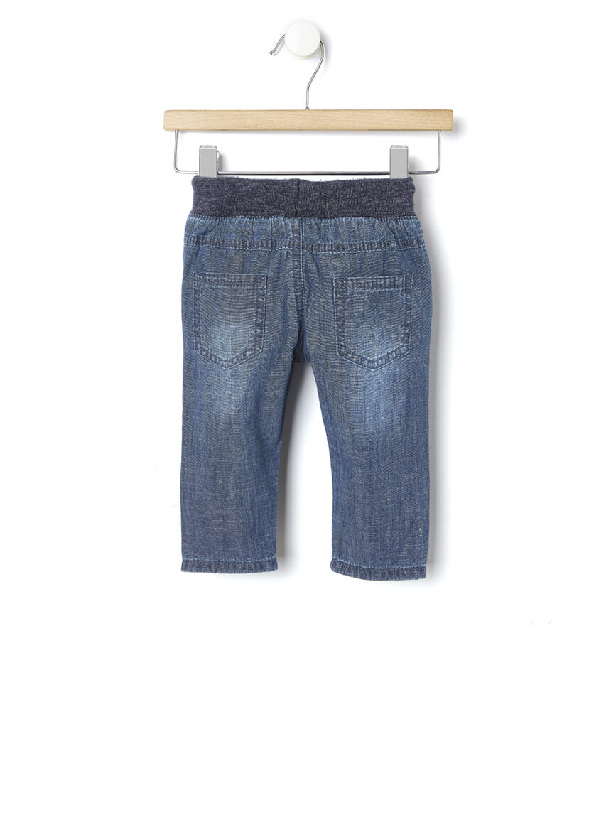 παντελόνι denim μπλε για αγόρι 620163 - Prénatal