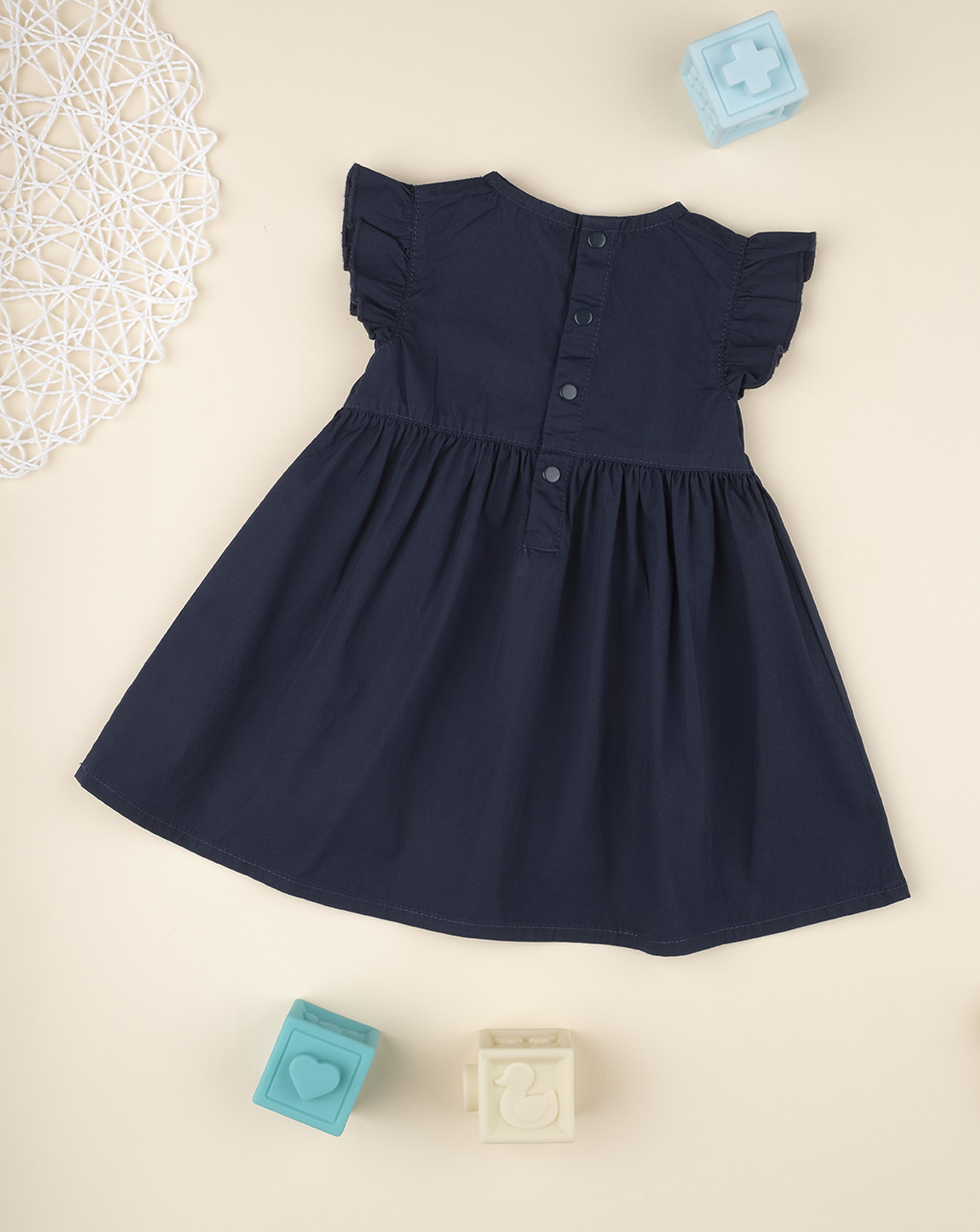 βρεφικό φόρεμα μπλε με καρδούλα για κορίτσι - Prénatal