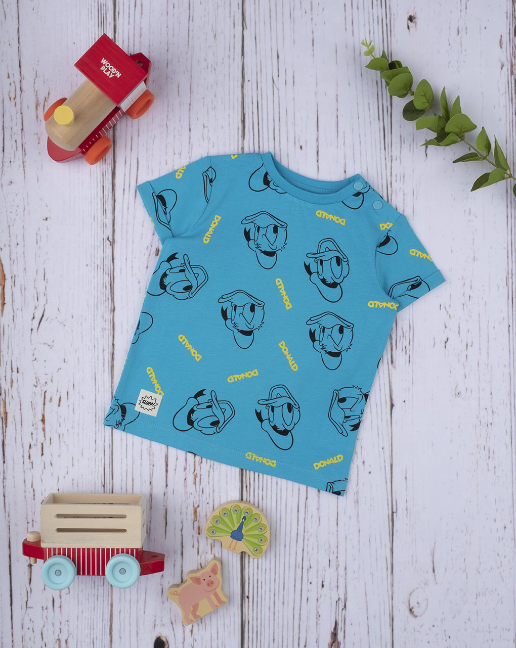 βρεφικό t-shirt γαλάζιομε τον donald duck για αγόρι - Prénatal
