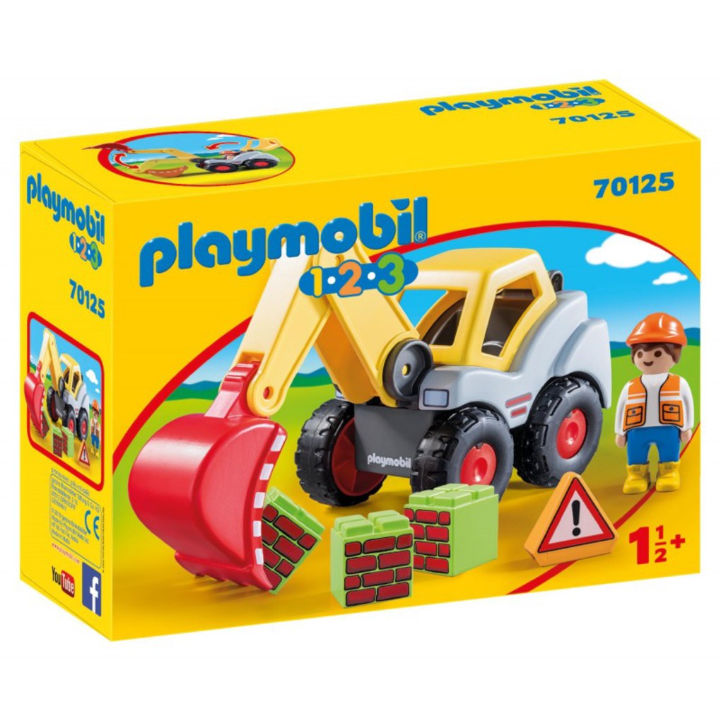 Playmobil 1.2.3 φορτωτής εκσκαφέας 70125 - Playmobil