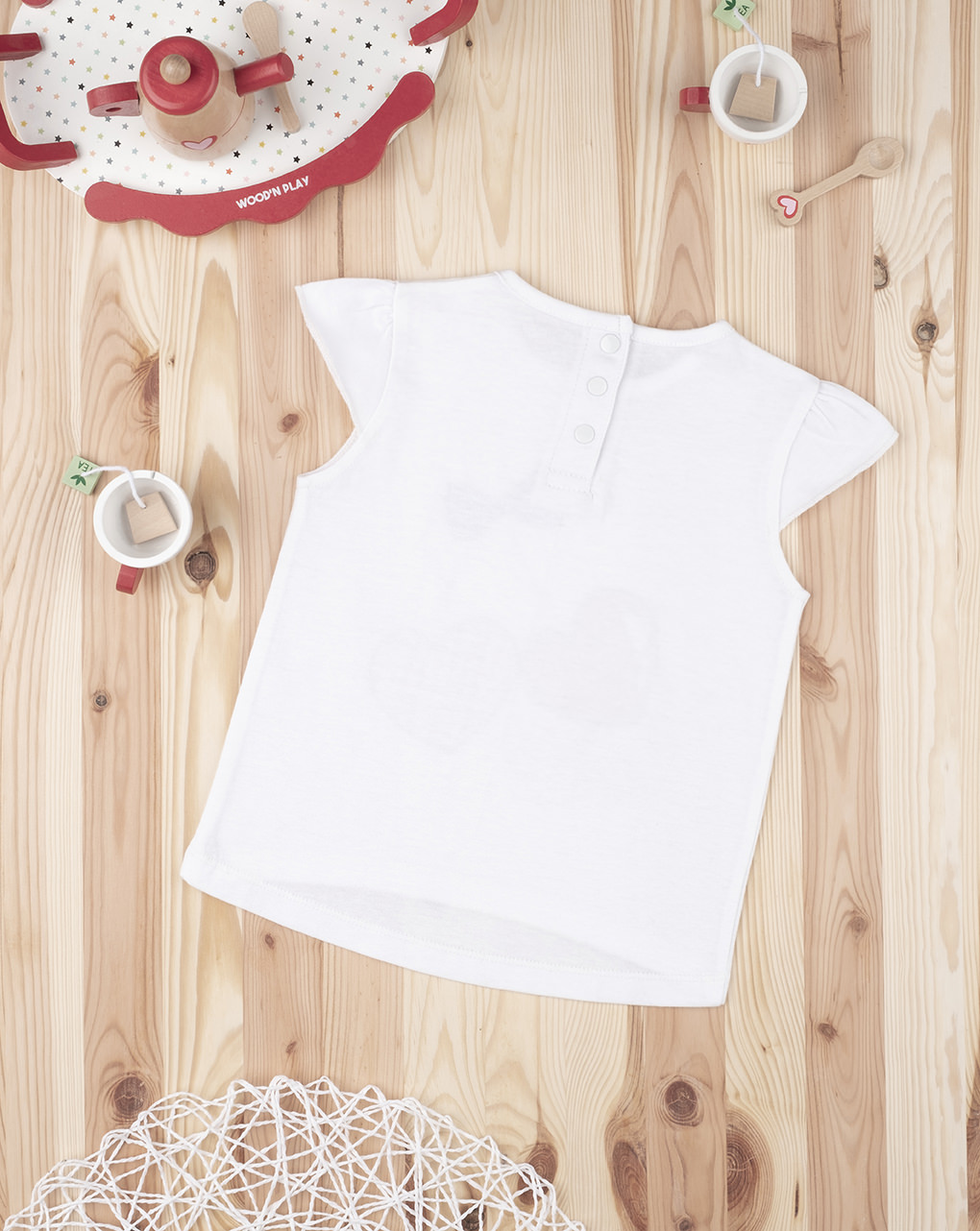 βρεφική μπλούζα λευκή με στάμπα κεράσια για κορίτσι - Prénatal