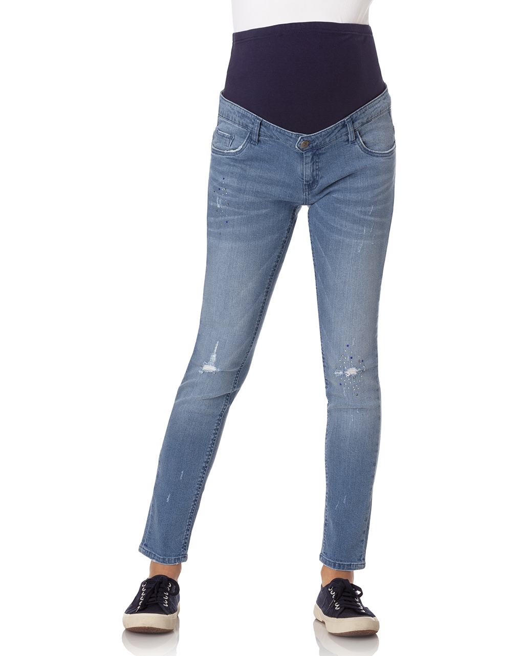γυναικείο παντελόνι denim skinny με στρας - Prénatal