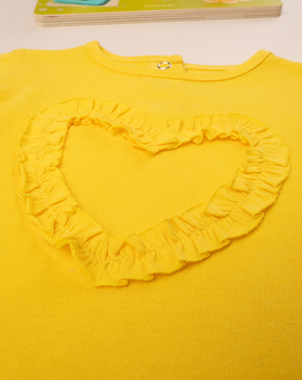 βρεφικό t-shirt κίτρινο με καρδούλα για κορίτσι - Prénatal