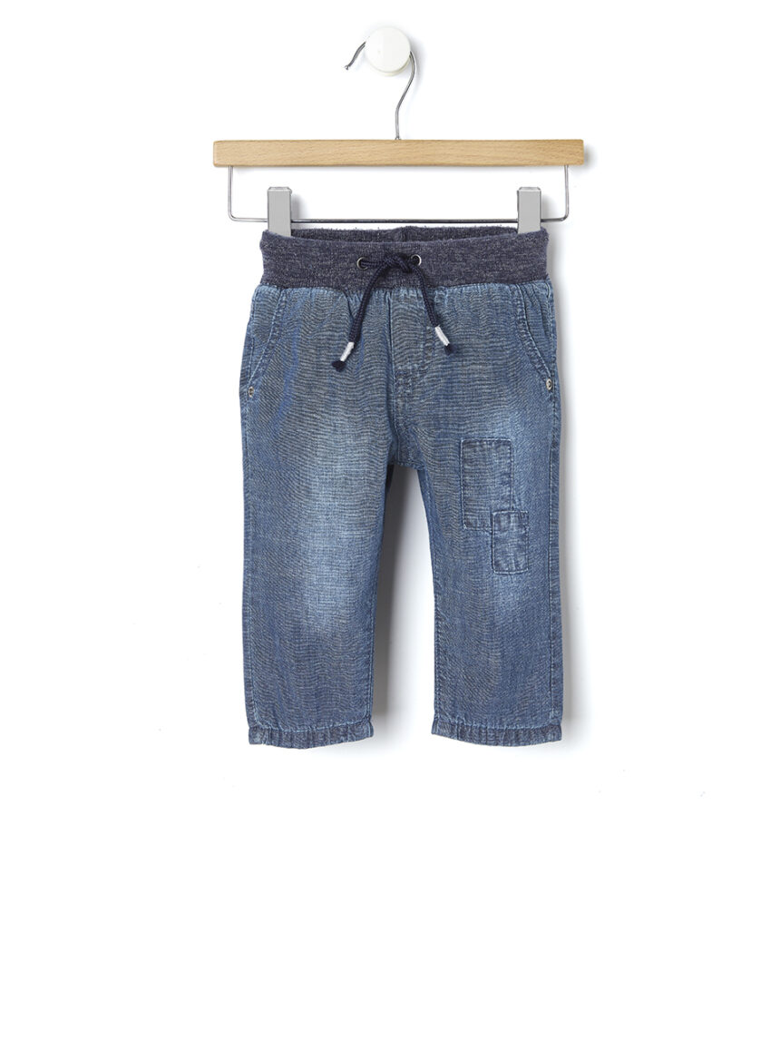 παντελόνι denim μπλε για αγόρι 620163 - Prénatal