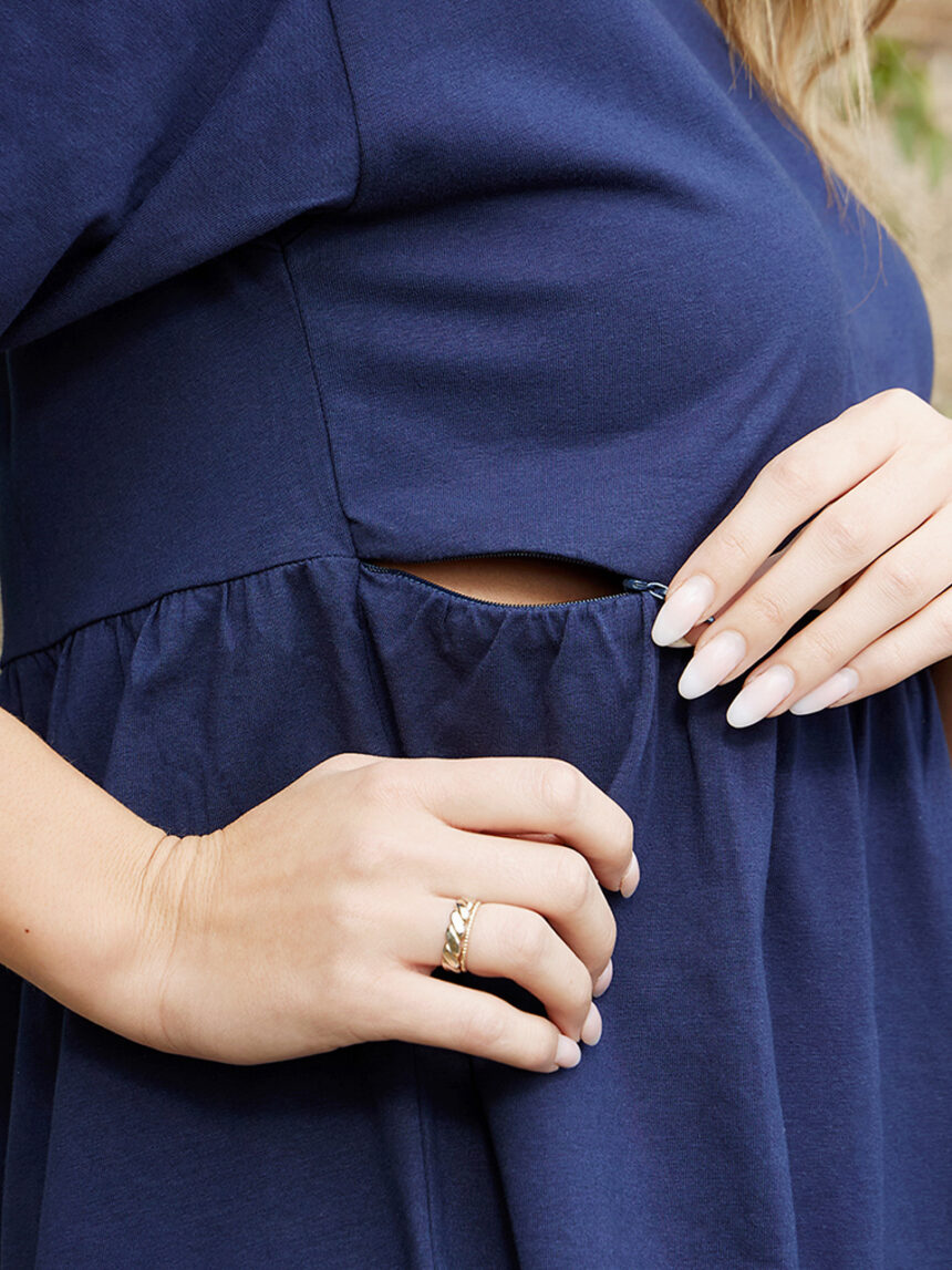 γυναικεία μπλούζα εγκυμοσύνης/θηλασμού μπλε - Prénatal