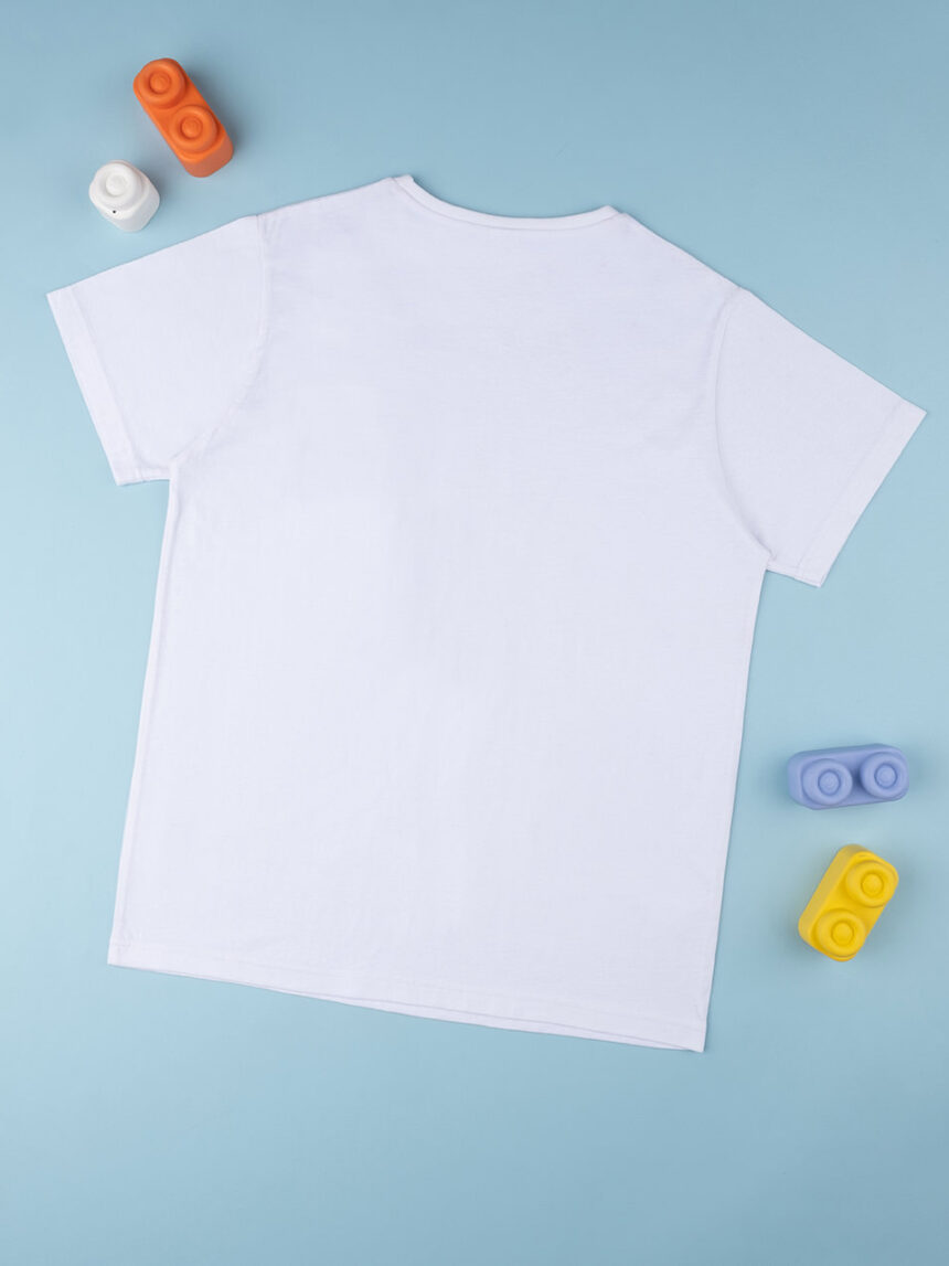 ανδρικό t-shirt λευκό με τσέπη φοίνικες - Prénatal