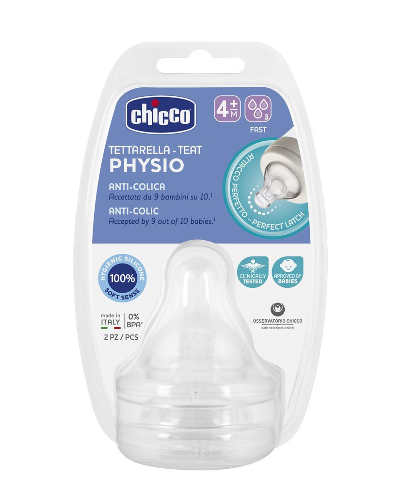 θηλή σιλικόνης p5 4μ+ γρήγορη ροή - 2 τεμ. - Chicco