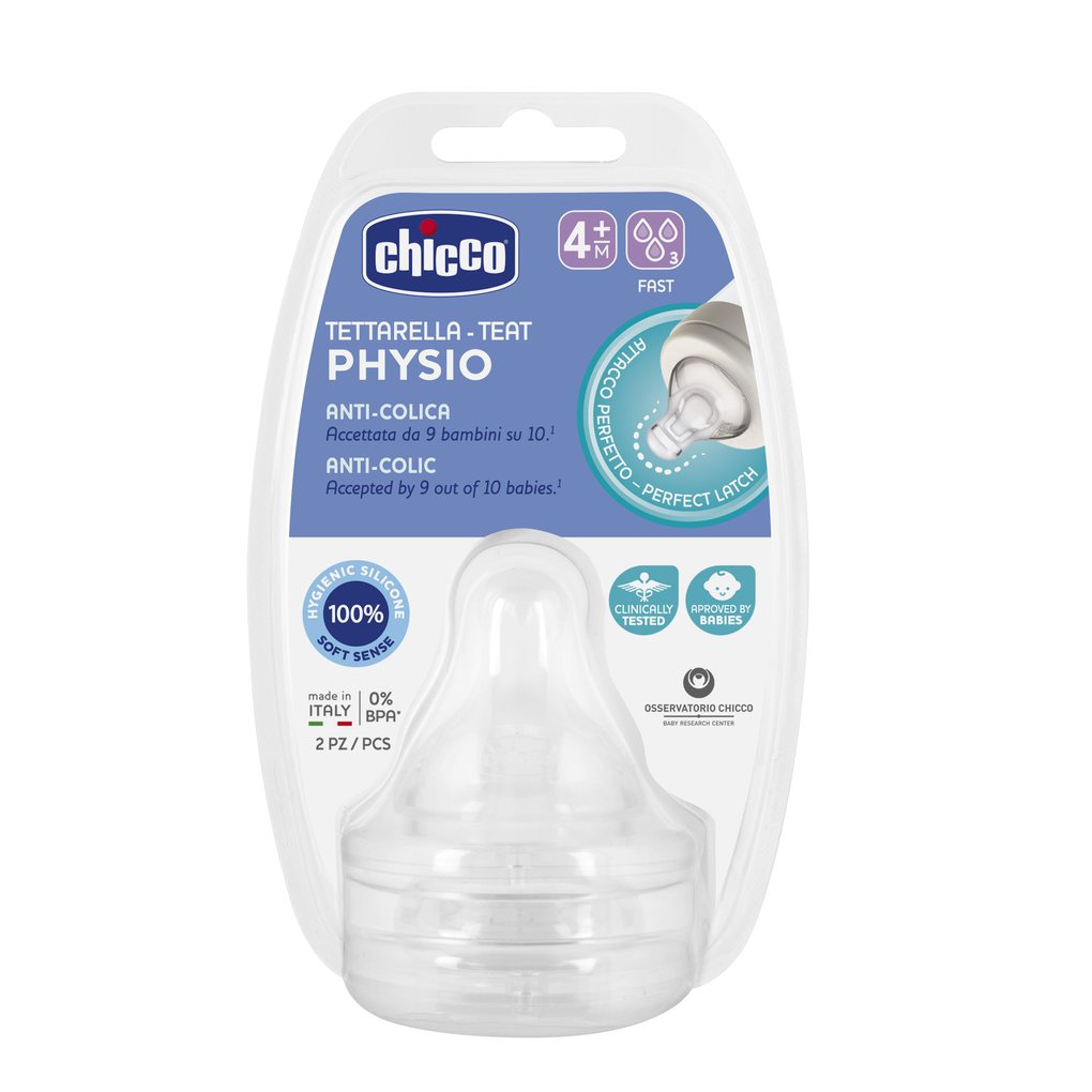 θηλή σιλικόνης p5 4μ+ γρήγορη ροή - 2 τεμ. - Chicco